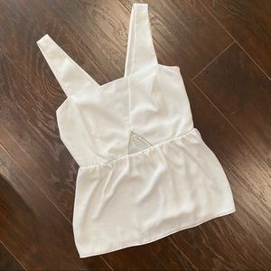 Zara White Keyhole Top - XS